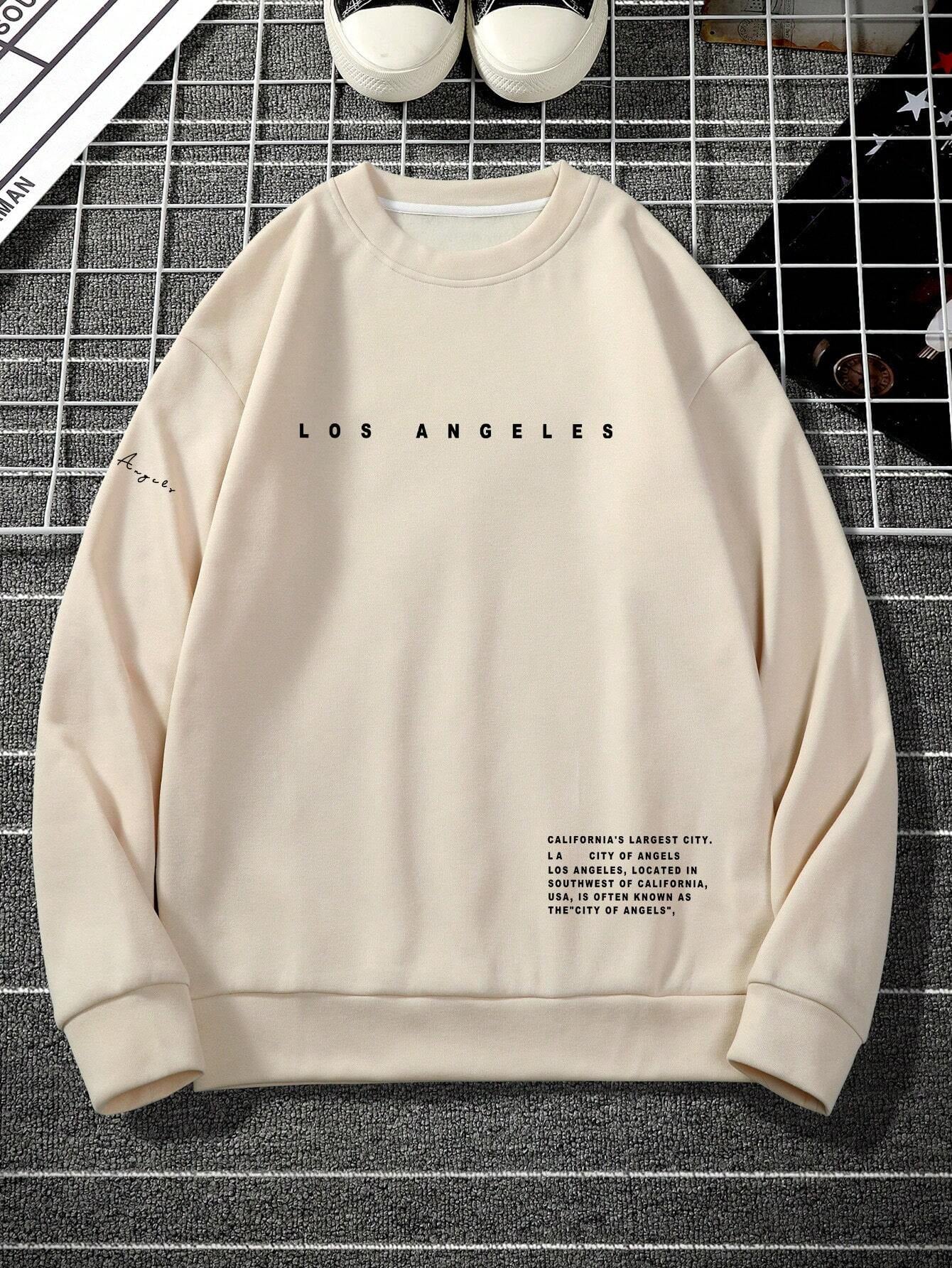 Men Slogan Graphic Sweatshirt