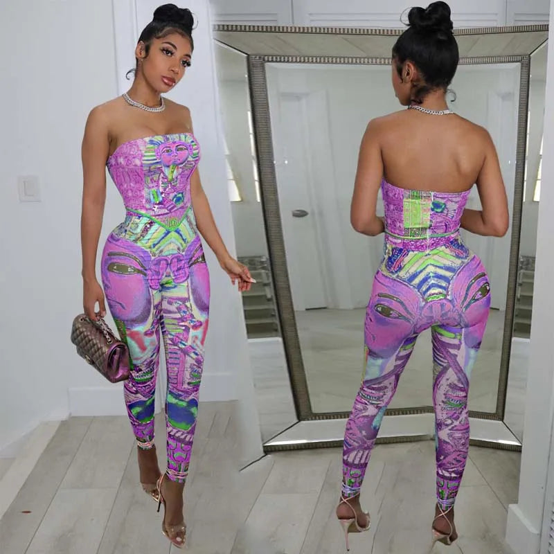 Aesthetic Off-Shoulder Bodycon Jumpsuit - 2025 Baddie Backless One-Piece Romper, Club & Birthday Outfit for Women