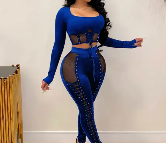 Women's Tracksuit Two Piece Set - Female Outfit Clubwear for Winter 2024