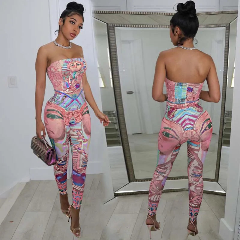 Aesthetic Off-Shoulder Bodycon Jumpsuit - 2025 Baddie Backless One-Piece Romper, Club & Birthday Outfit for Women