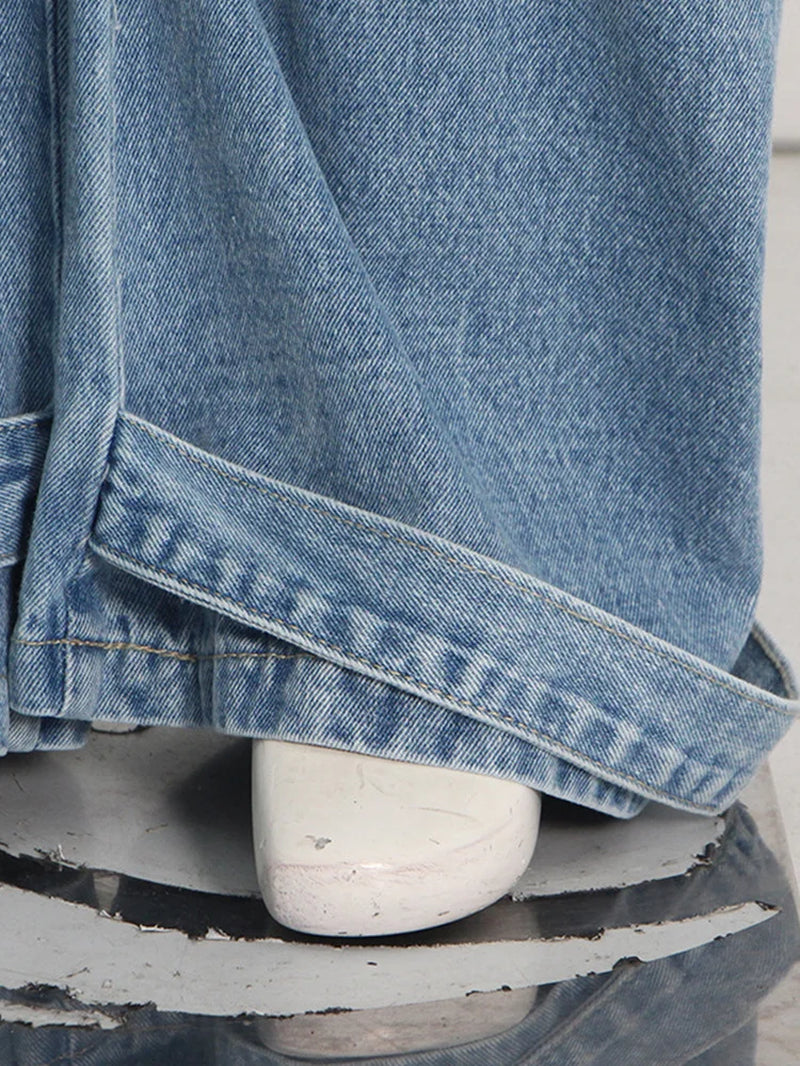 Cargo Jeans Women High Waisted Straight Pants Fall 2024 Casual Denim Streetwear