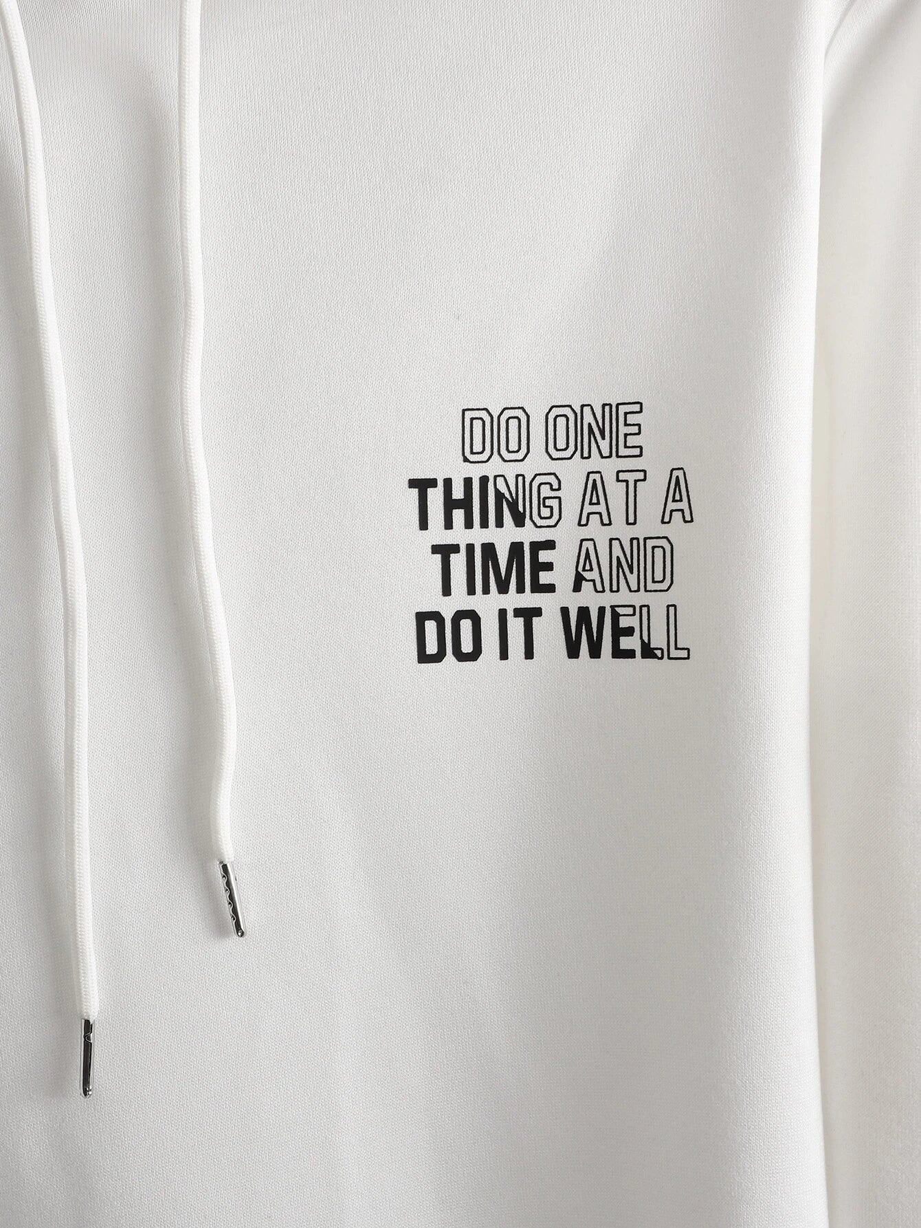  Men Slogan Graphic Thermal Hoodie