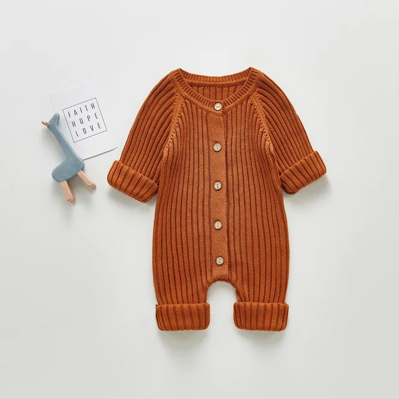 0-3Yrs Knitted Baby Girls Clothing Outfits Soft Infant Kids Girls Jumpsuits Knitwear Autumn Winter Clothes Outfits