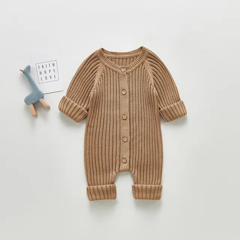 0-3Yrs Knitted Baby Girls Clothing Outfits Soft Infant Kids Girls Jumpsuits Knitwear Autumn Winter Clothes Outfits