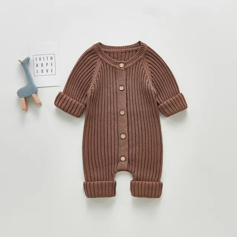 0-3Yrs Knitted Baby Girls Clothing Outfits Soft Infant Kids Girls Jumpsuits Knitwear Autumn Winter Clothes Outfits